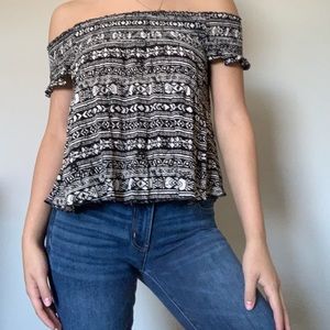 Off the shoulder flowy top